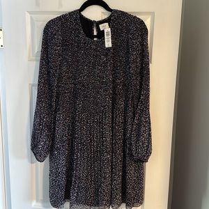 Wilfred Daydreamer Mini Dress, Size M, Black And Wildberry Purple